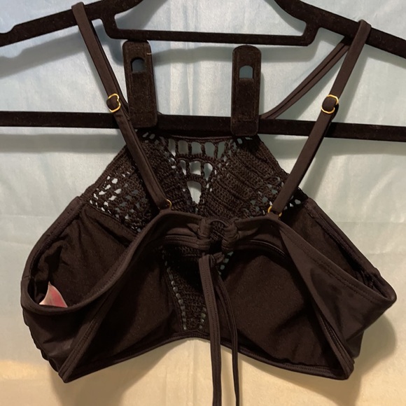 NWOT Xhilaration crochet detail tankini top SZ LG - Picture 4 of 7